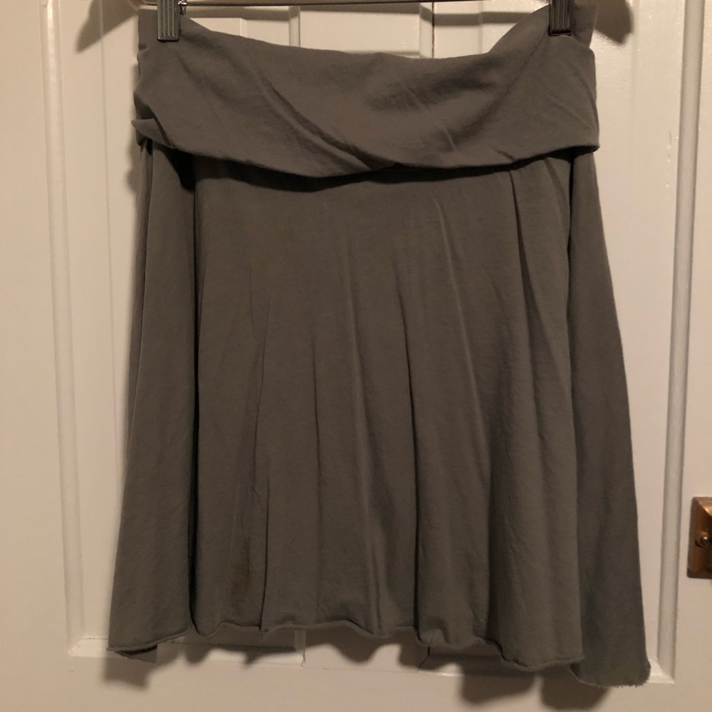 TWO Fossil foldover skirts — gray & burgundy